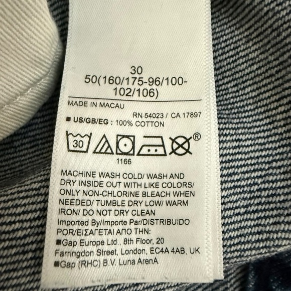 GAP Better Made Wide Leg Raw Hem Cropped High Rise Jeans Size 30 Dark Indigo - Picture 7 of 9